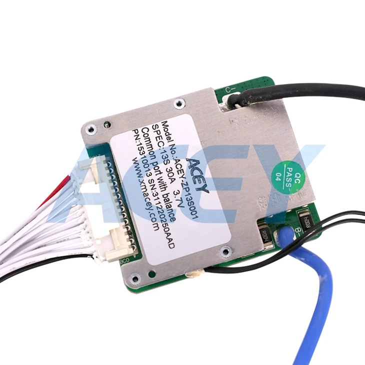13S 25A 48V BMS med balanse for 3,7V litiumionbatteripakke